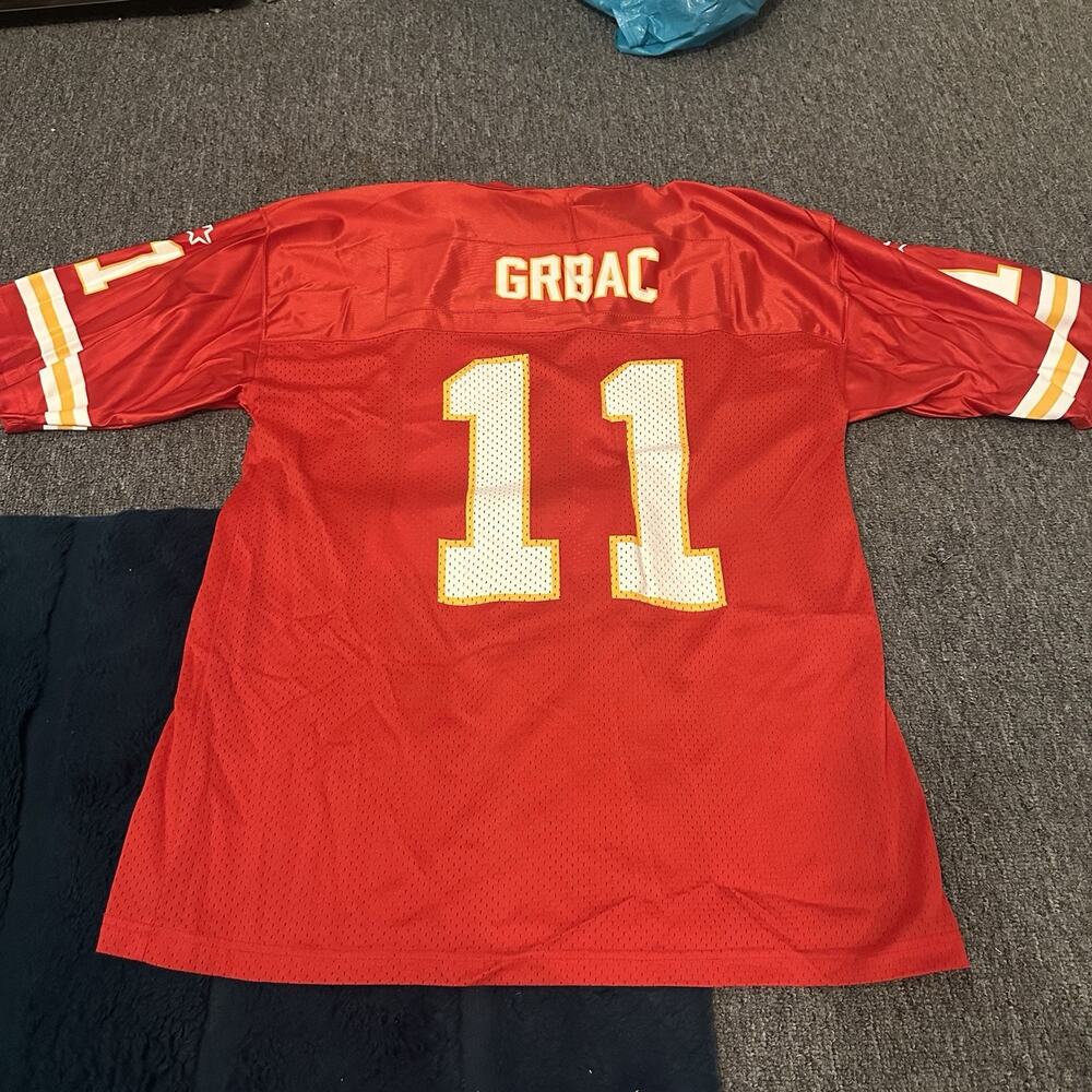 Vintage Elvis Grbac Kansas City Chiefs #11 Starter NFL Football Jersey XL Sz 52